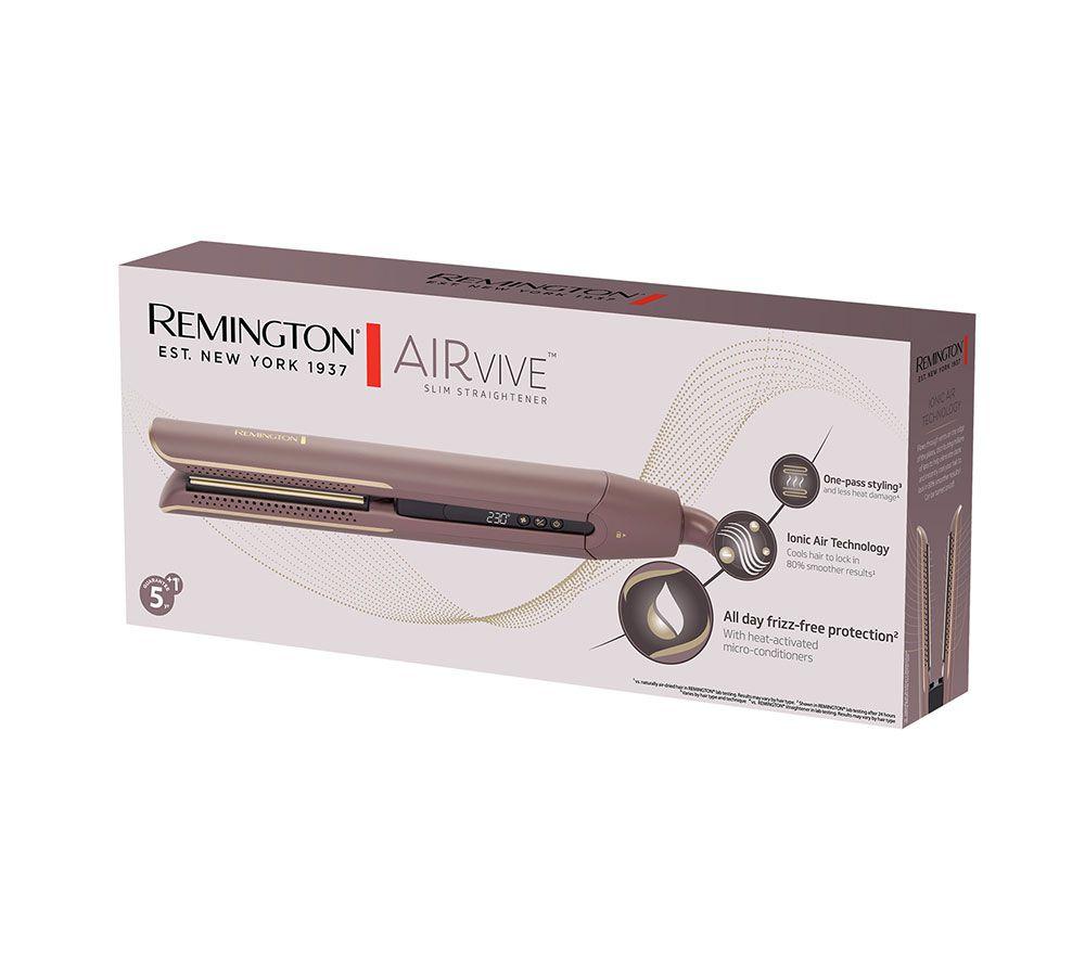 REMINGTON AIRvive Hair Straightener - Mauve & Gold