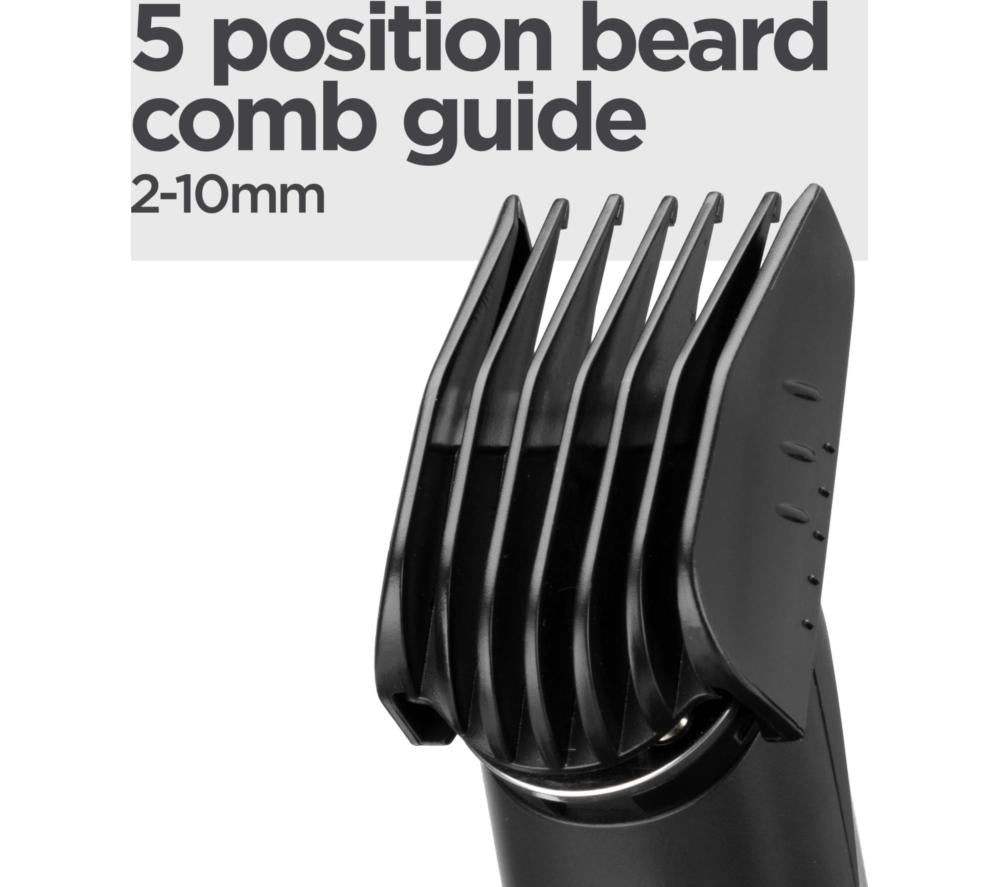 BABYLISS T812U Lithium Power Wet & Dry Beard Trimmer - Silver & Black