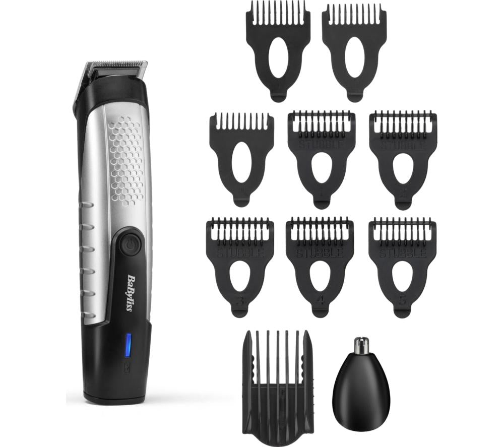 BABYLISS T812U Lithium Power Wet & Dry Beard Trimmer - Silver & Black