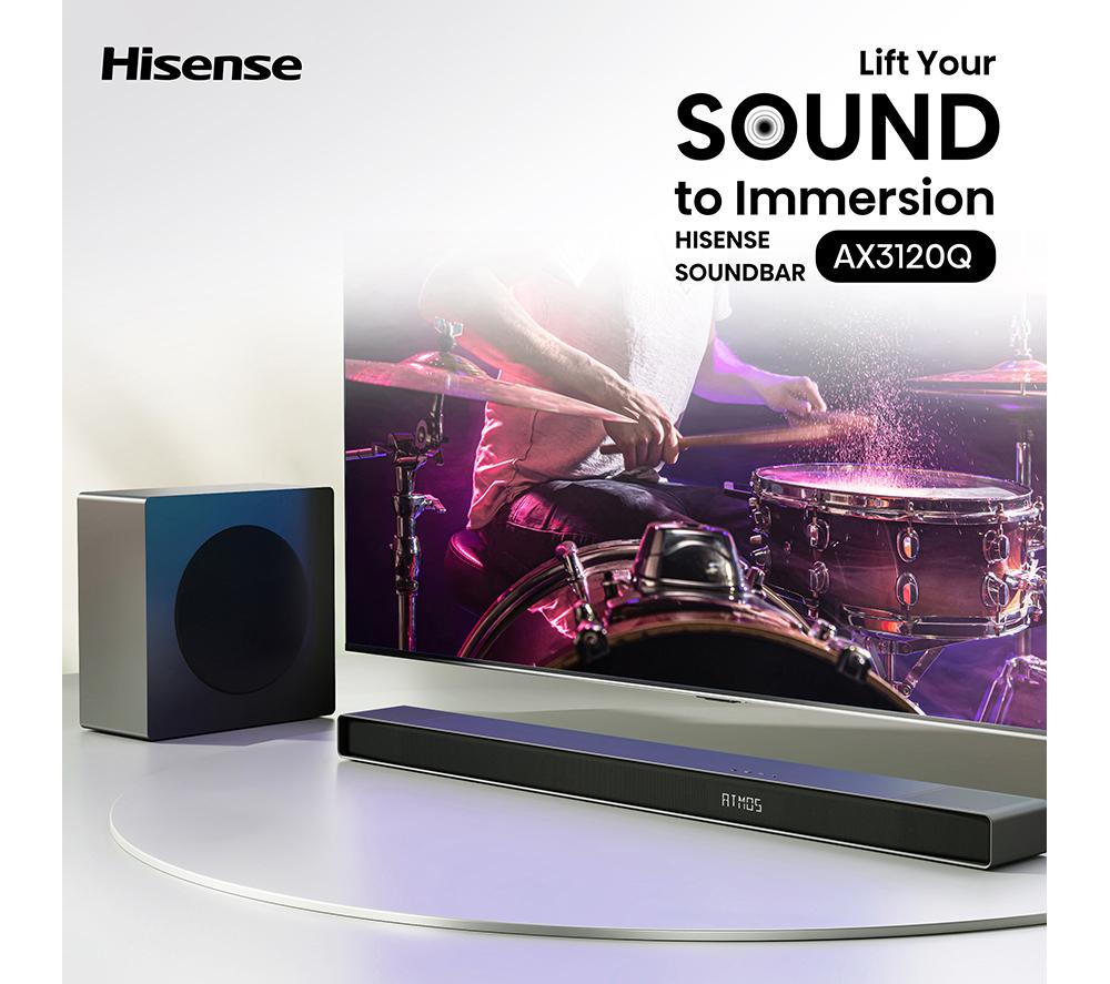 HISENSE AX3120Q 3.1.2 Wireless Sound Bar with Dolby Atmos & DTS Virtual:X