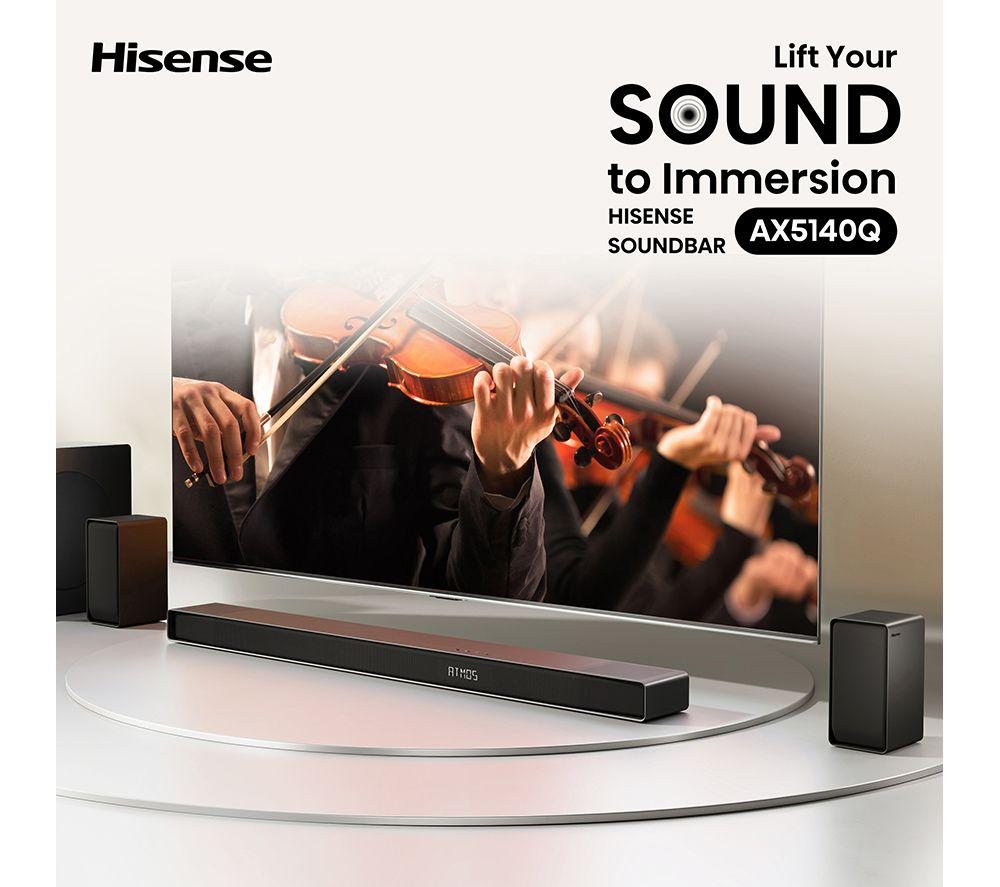 Barra de sonido inalámbrica HISENSE AX5140Q 5.1.4 con Dolby Atmos