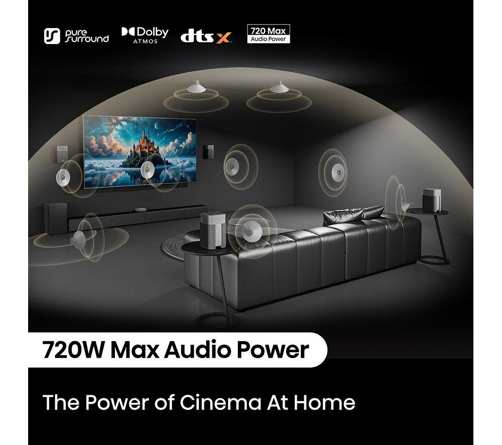 Barra de sonido inalámbrica HISENSE HT Saturn 4.1.2 con Dolby Atmos y DTS Virtual:X