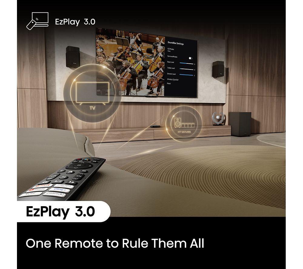 Barra de sonido inalámbrica HISENSE HT Saturn 4.1.2 con Dolby Atmos y DTS Virtual:X