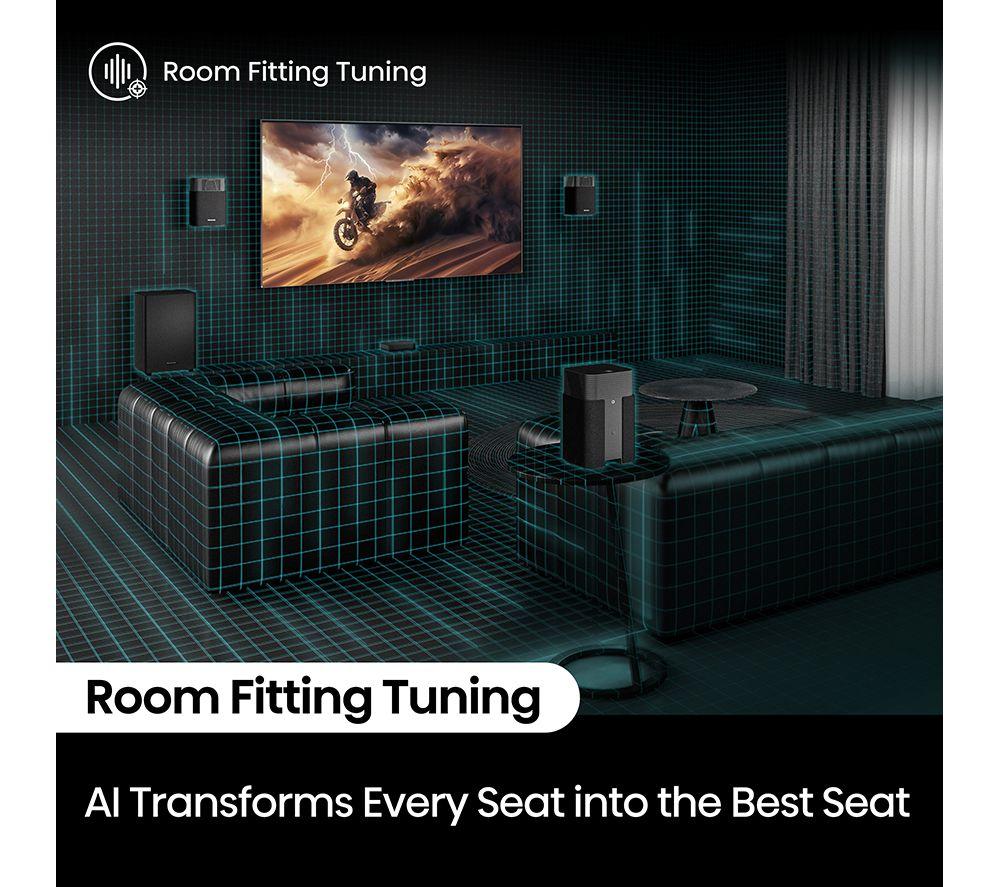 Barra de sonido inalámbrica HISENSE HT Saturn 4.1.2 con Dolby Atmos y DTS Virtual:X