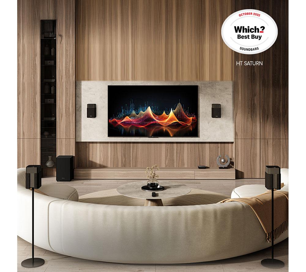 Barra de sonido inalámbrica HISENSE HT Saturn 4.1.2 con Dolby Atmos y DTS Virtual:X