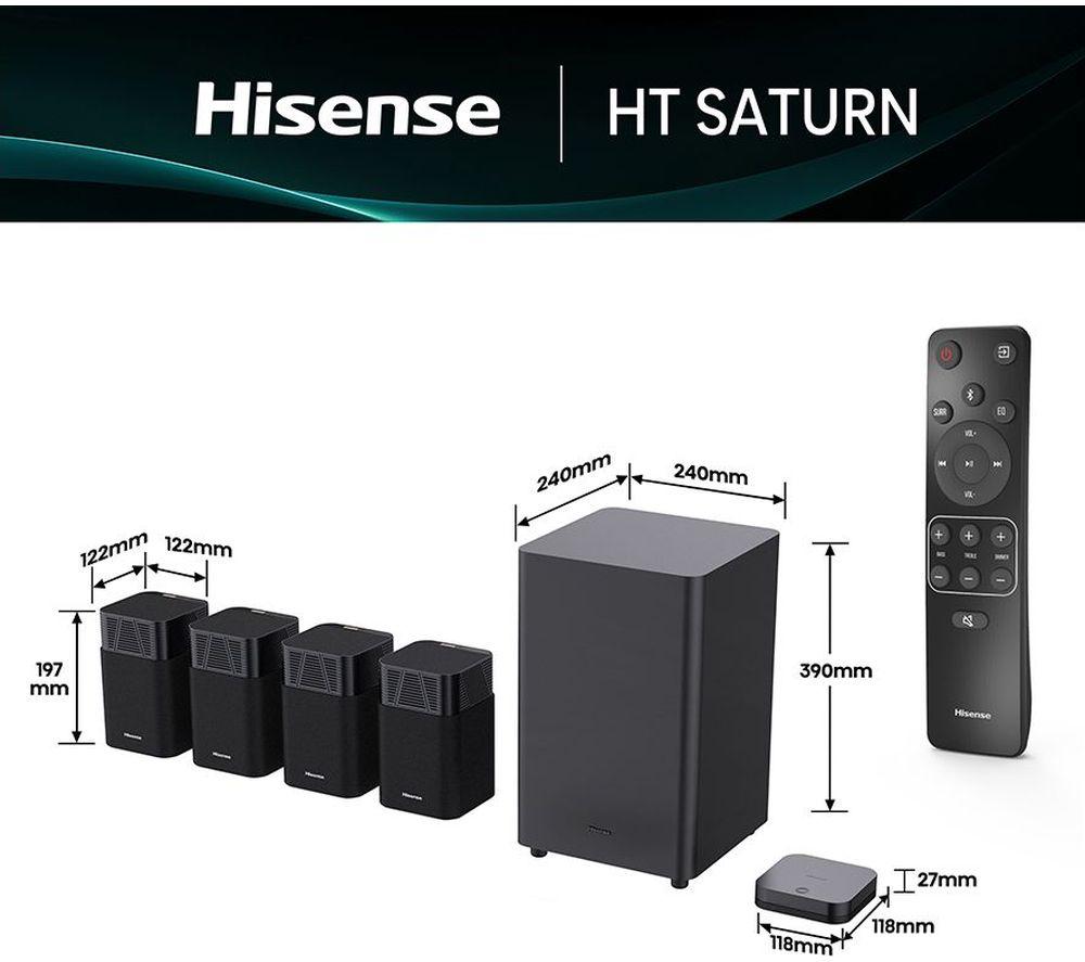 Barra de sonido inalámbrica HISENSE HT Saturn 4.1.2 con Dolby Atmos y DTS Virtual:X