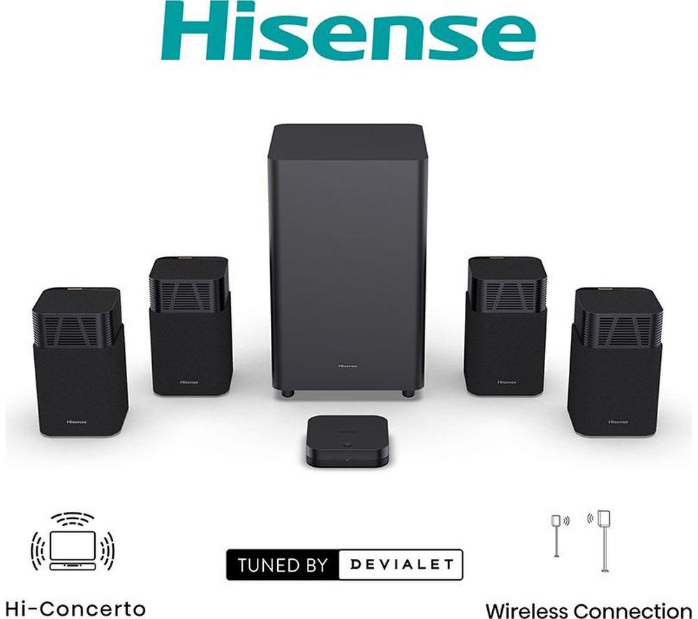 Barra de sonido inalámbrica HISENSE HT Saturn 4.1.2 con Dolby Atmos y DTS Virtual:X