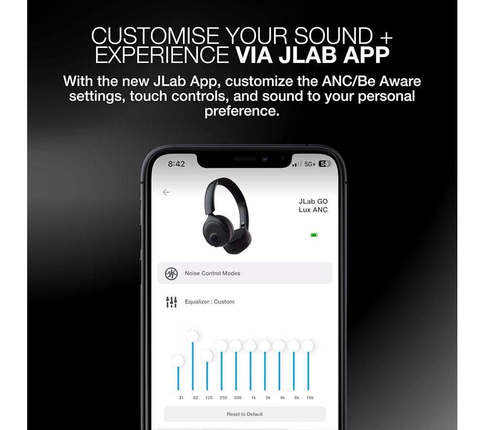 Auriculares inalámbricos con cancelación de ruido JLAB Go Lux Bluetooth - Grafito