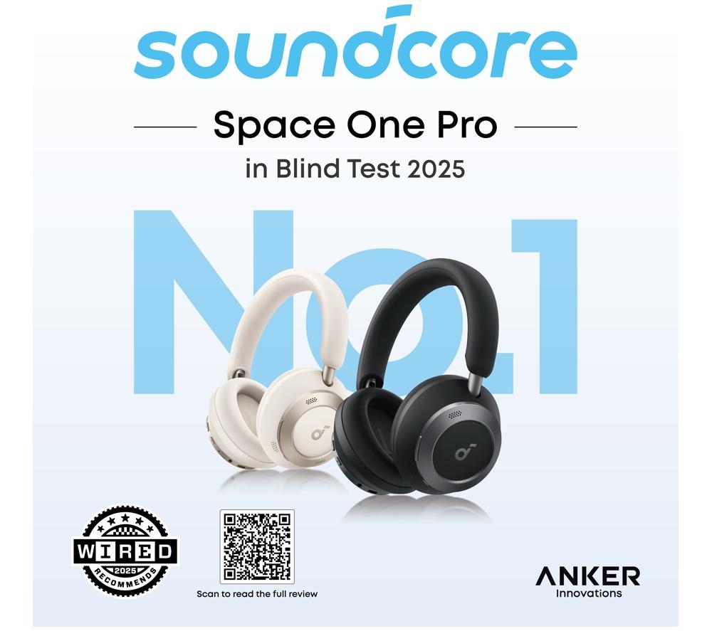 SOUNDCORE Space One Pro Wireless Bluetooth Noise-Cancelling Headphones - Black