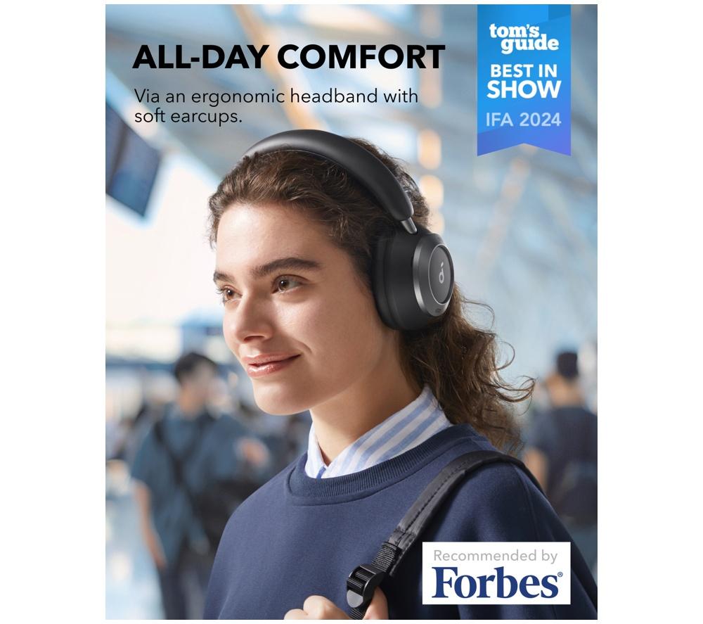 SOUNDCORE Space One Pro Wireless Bluetooth Noise-Cancelling Headphones - Black