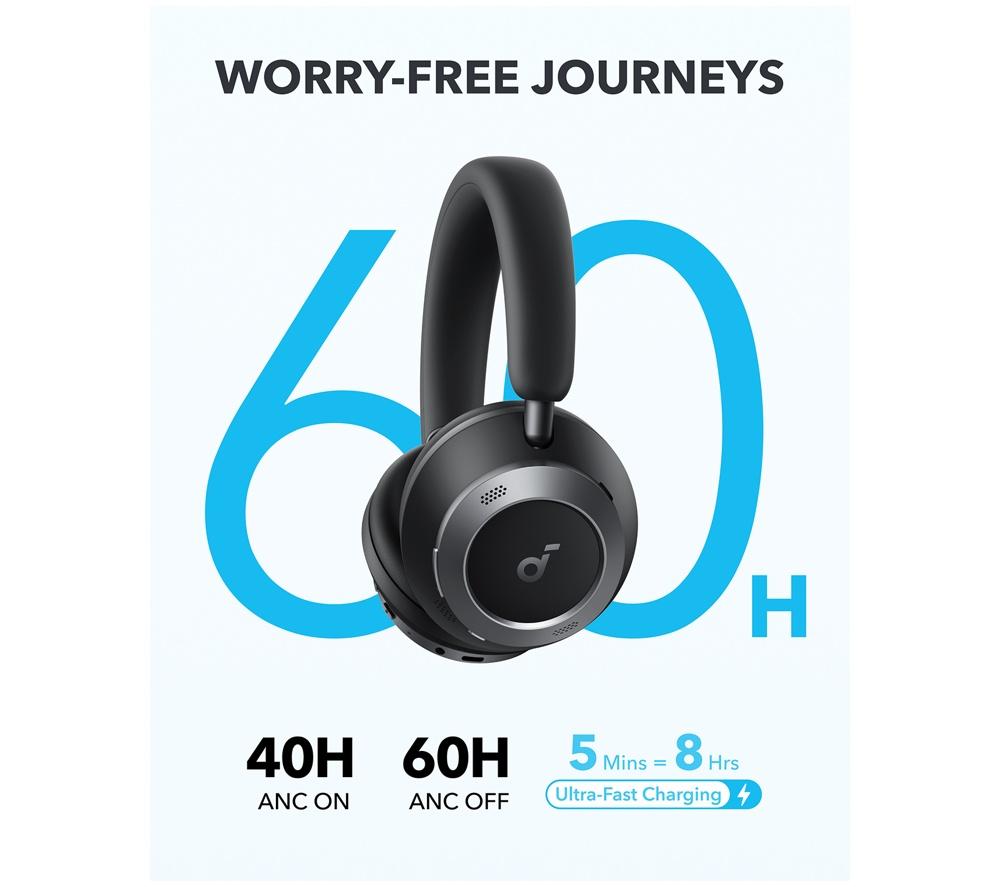 SOUNDCORE Space One Pro Wireless Bluetooth Noise-Cancelling Headphones - Black