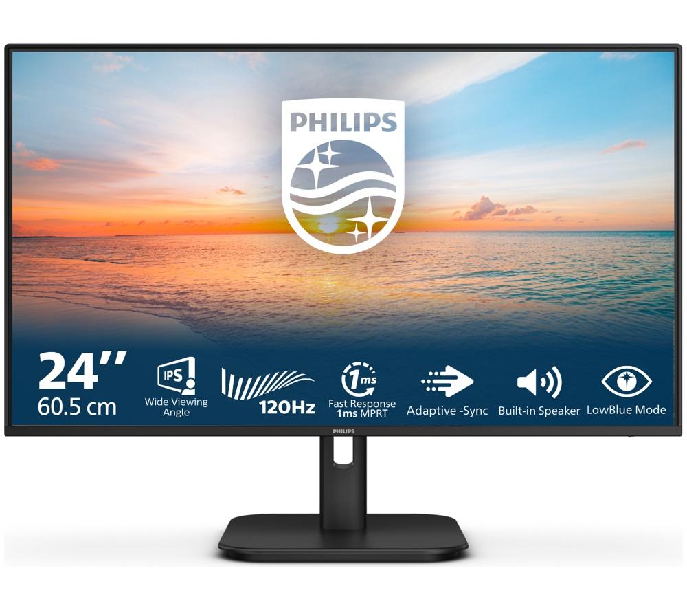 PHILIPS 24E1N1200A Full HD 24" IPS Monitor - Black