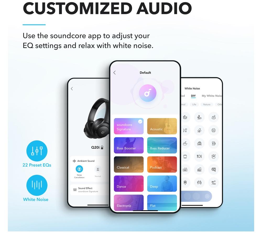 SOUNDCORE Q21i Wireless Bluetooth Noise-Cancelling Headphones - Black