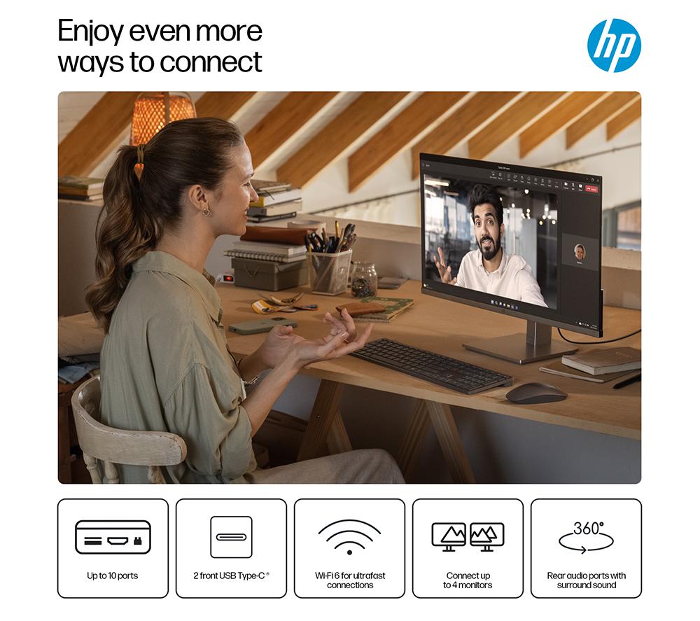 HP OmniDesk M02-0000na Desktop PC - AMD Ryzen 5, 512 GB SSD, Grey Wood