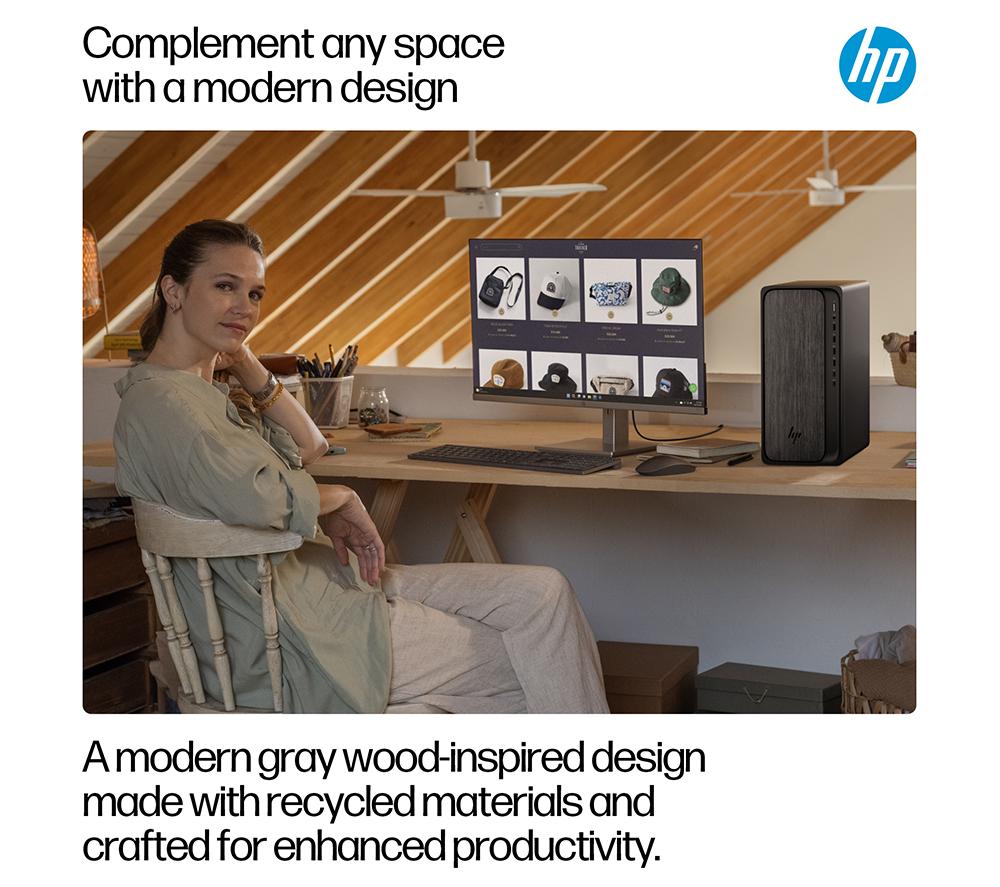 HP OmniDesk M02-0000na Desktop PC - AMD Ryzen 5, 512 GB SSD, Grey Wood