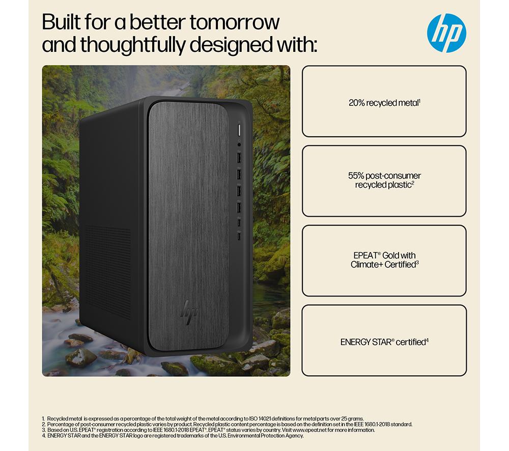 HP OmniDesk M02-0000na Desktop PC - AMD Ryzen 5, 512 GB SSD, Grey Wood