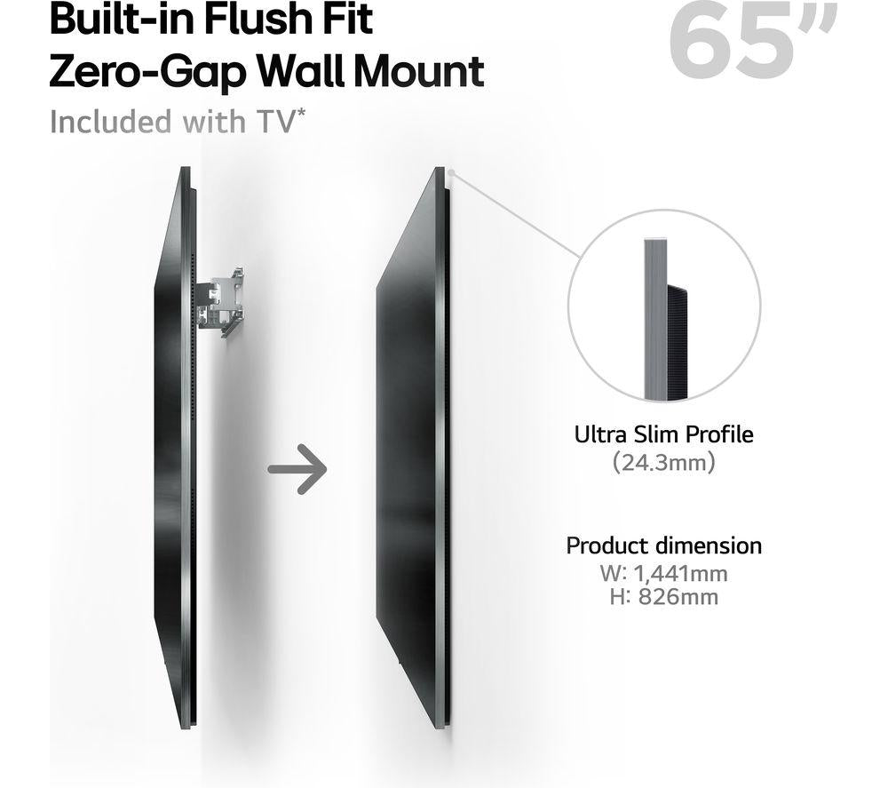 LG G5 65" OLED evo AI 4K HDR Smart TV 2025 (versión para montaje en pared) - OLED65G54LW