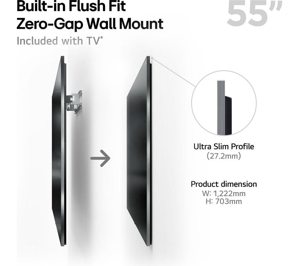LG G5 55" OLED evo AI 4K HDR Smart TV 2025 (Wall Mount Version) - OLED55G54LW