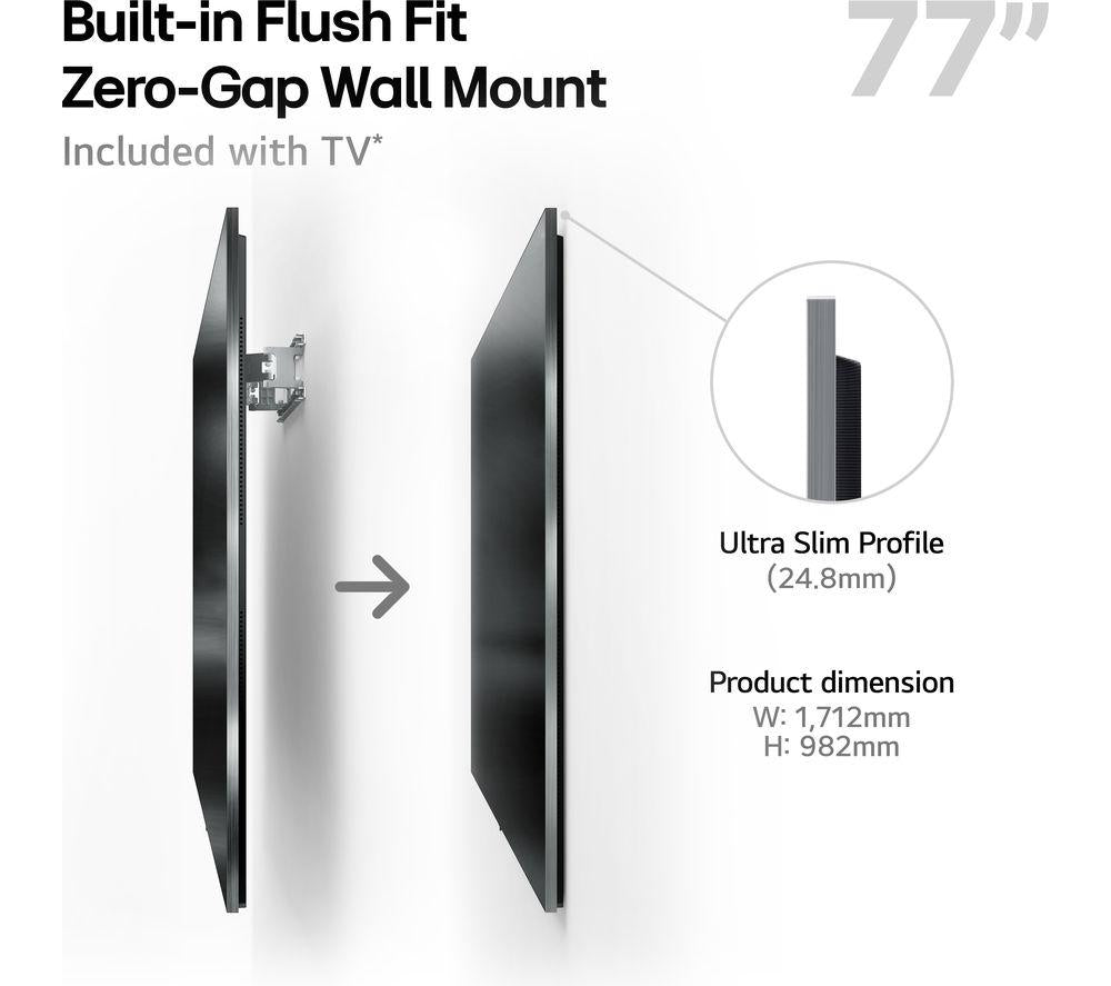 LG G5 77" OLED evo AI 4K HDR Smart TV 2025 (Versión para montaje en pared) - OLED77G54LW