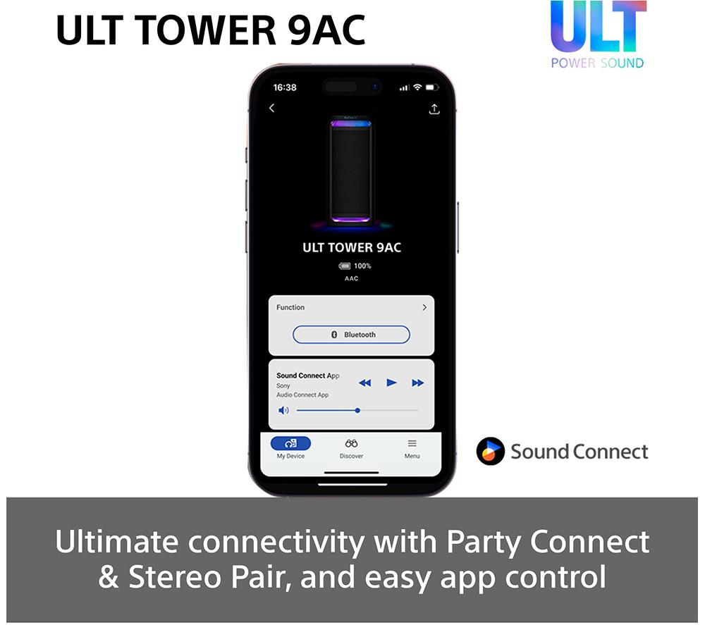SONY ULT Tower 9AC Bluetooth Party Speaker - Black