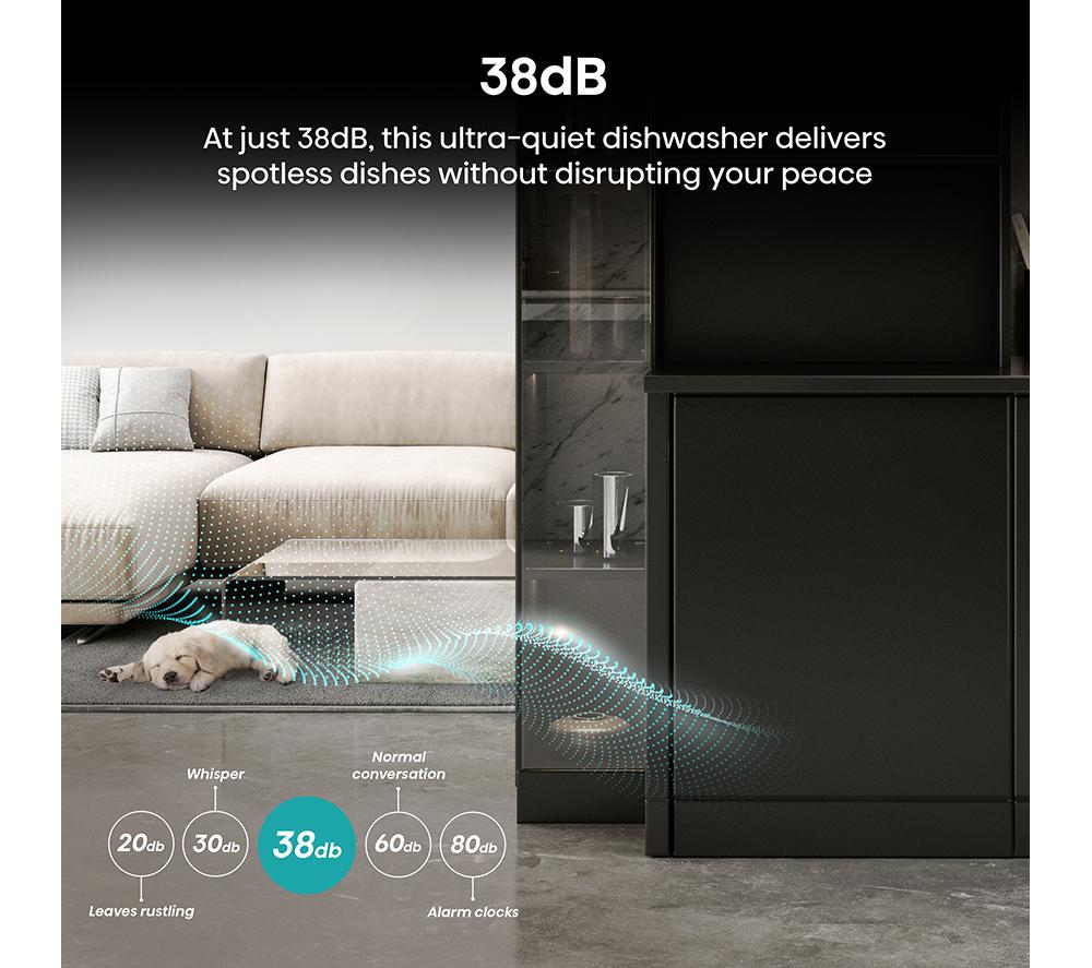 Lavavajillas totalmente integrado de tamaño completo Hisense UV Clean HV693A60UVADUK con WiFi