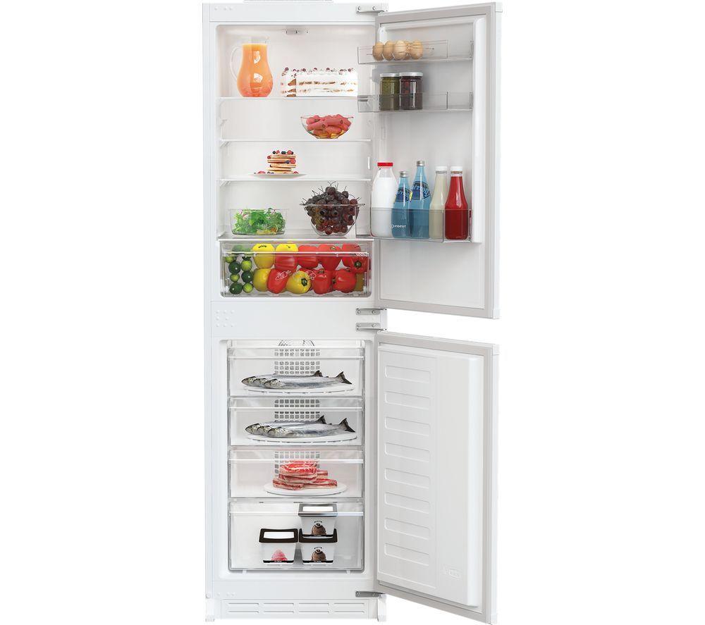 INDESIT No Frost KINH 1261B4 UK Integrated 50/50 Fridge Freezer - Sliding hinge