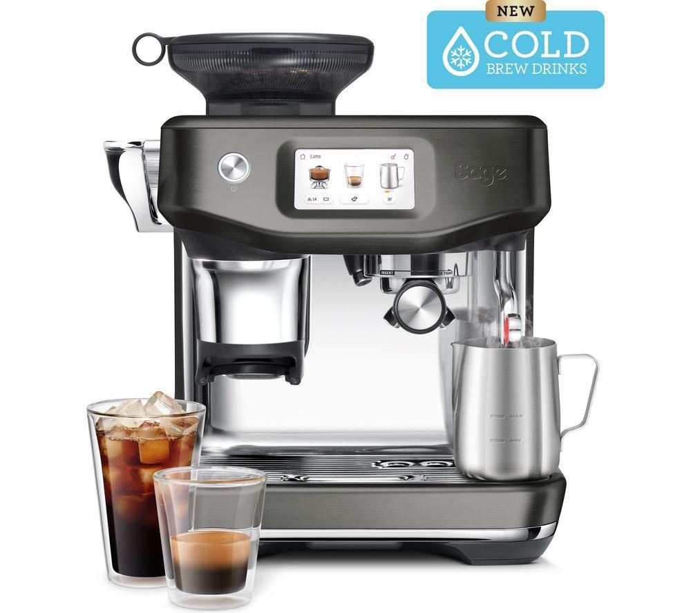 SAGE the Barista Touch Impress SES882 Bean to Cup Coffee Machine - Black & Stainless Steel