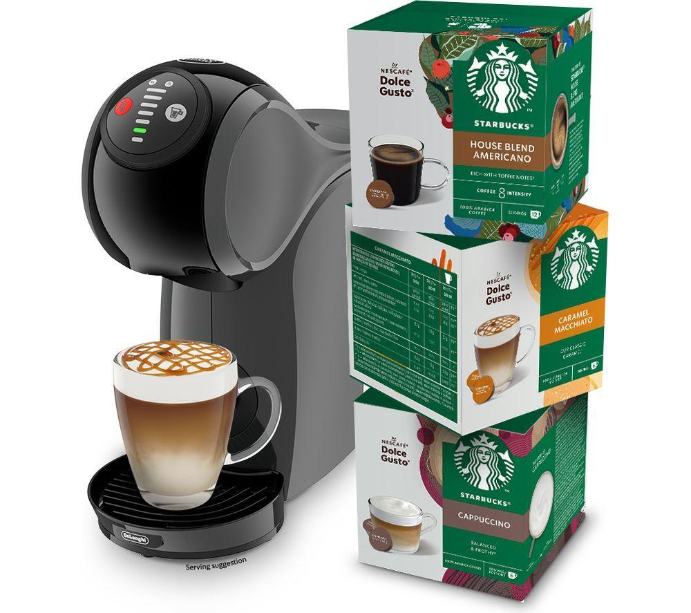 DOLCE GUSTO by De’Longhi Genio S EDG226.AF Automatische Kaffeemaschine & Starbucks Flavoured Coffee Bundle – Anthrazit
