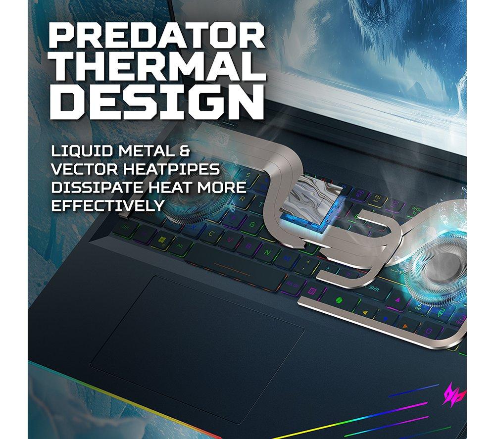 ACER Predator Helios 18 AI 18" Gaming Laptop - Intel® Core™ Ultra 9, RTX 5080, 2 TB SSD