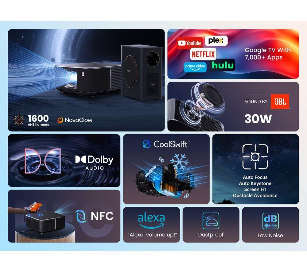 YABER K3 Pro Smart Full HD Home Cinema Projector & Subwoofer
