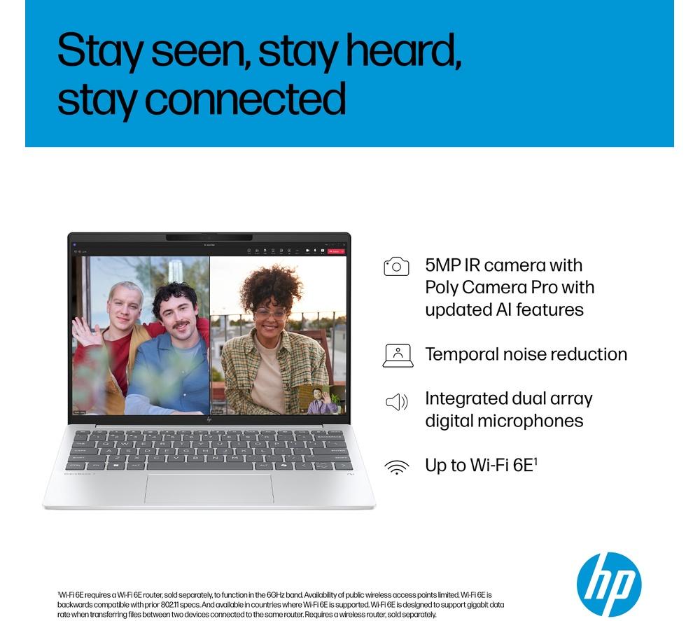 HP OmniBook 7 Aero NGAI 13.3" Laptop - AMD Ryzen AI 5, 512 GB SSD, Glacier Silver