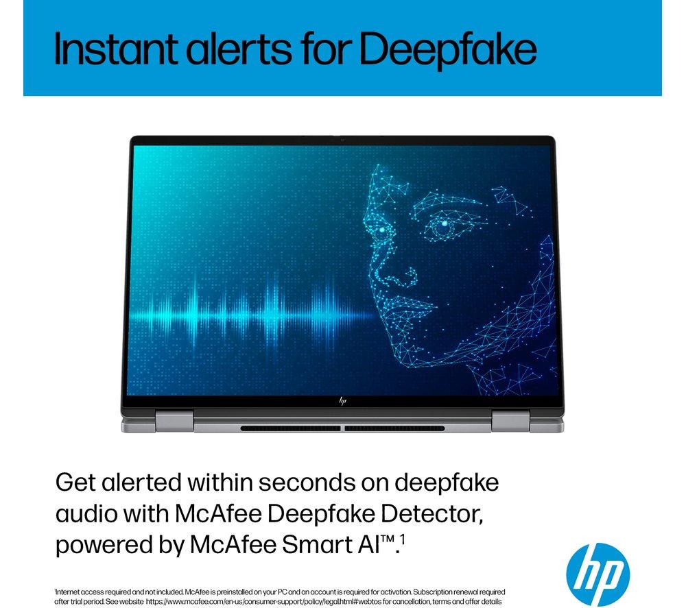 HP OmniBook X Flip NGAI 16" 2 in 1 Laptop - AMD Ryzen AI 5, 512 GB SSD, Meteor Silver