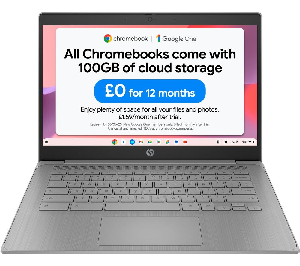 HP 14a-ne1500sa 14" Chromebook - Intel® Celeron®, 64 GB eMMC, Grey