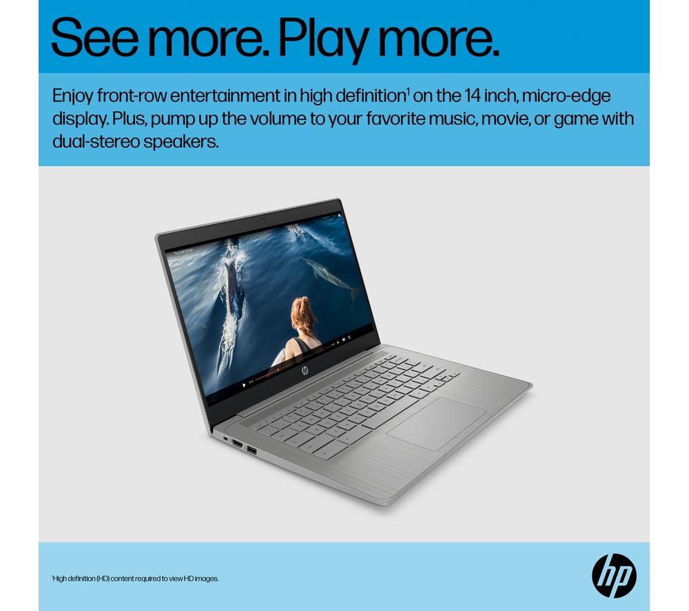 HP 14a-ne1500sa 14" Chromebook - Intel® Celeron®, 64 GB eMMC, Grey
