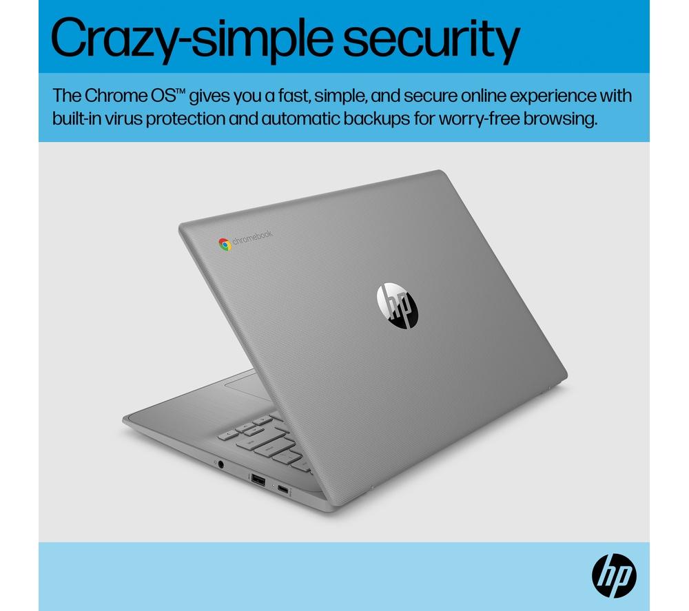 HP 14a-ne1500sa 14" Chromebook - Intel® Celeron®, 64 GB eMMC, Grey