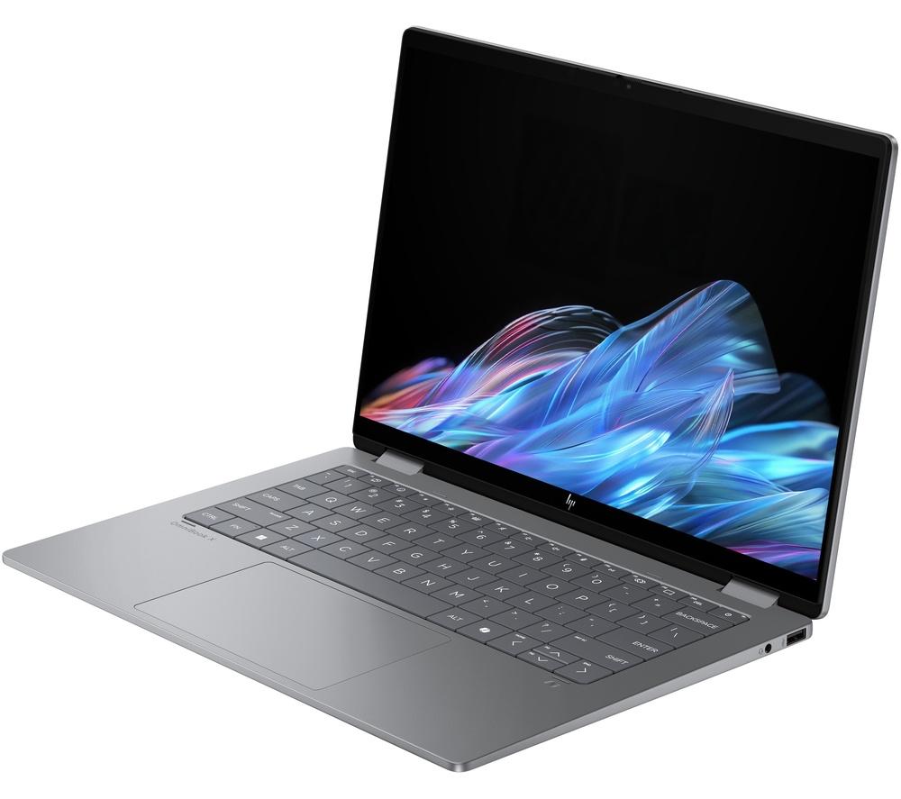 HP OmniBook X Flip NGAI 14" 2 in 1 Laptop - AMD Ryzen AI 7, 1 TB SSD, Meteor Silver