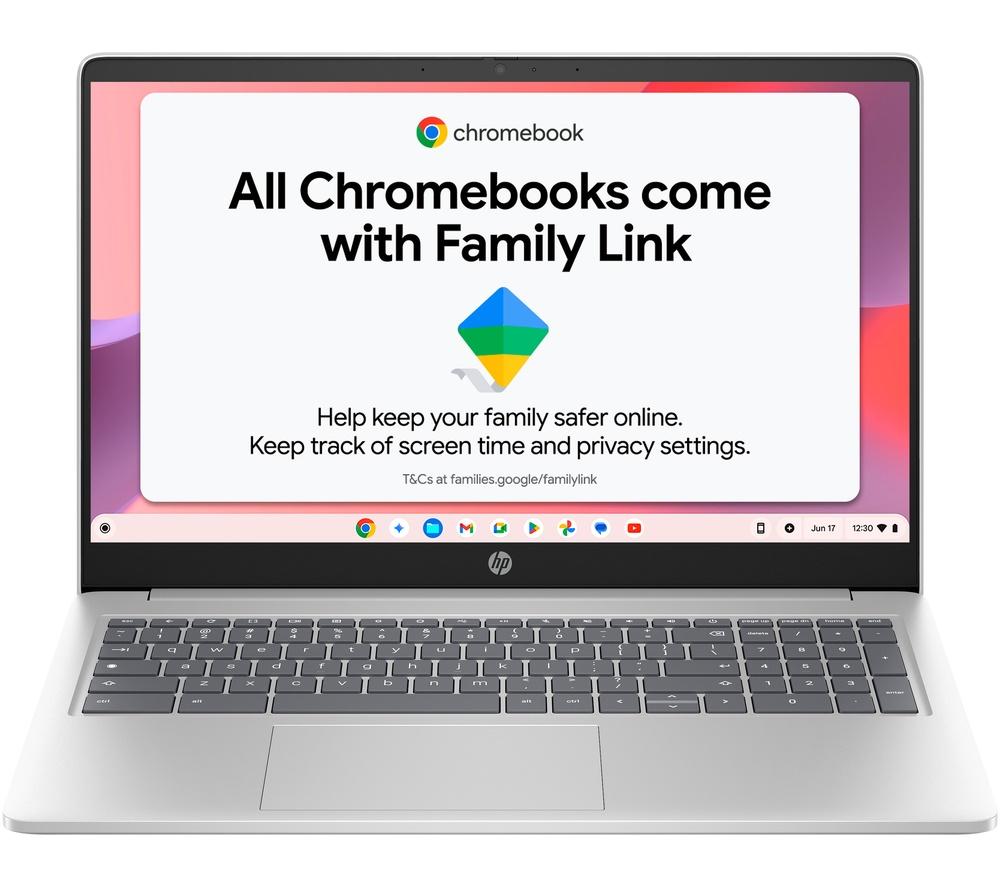 HP 15a-nb0503sa 15.6" Chromebook - Intel® N100, 128 GB UFS, Silver