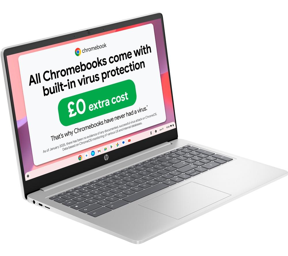HP 15a-nb0503sa 15.6" Chromebook - Intel® N100, 128 GB UFS, Silver