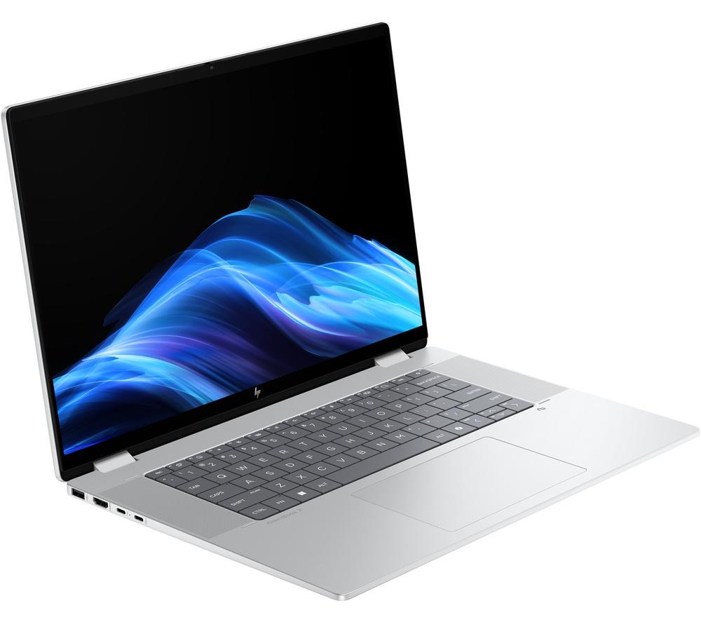 HP OmniBook X Flip NGAI Portátil 2 en 1 de 16", Copilot+ PC - Intel® Core™ Ultra 7, 1 TB SSD, Plata Glaciar