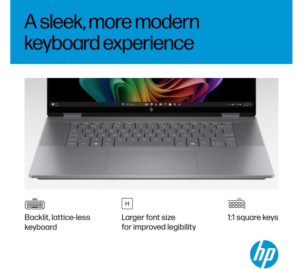 HP OmniBook X Flip NGAI 16" 2 in 1 Laptop - AMD Ryzen AI 7, 512 GB SSD, Meteor Silver
