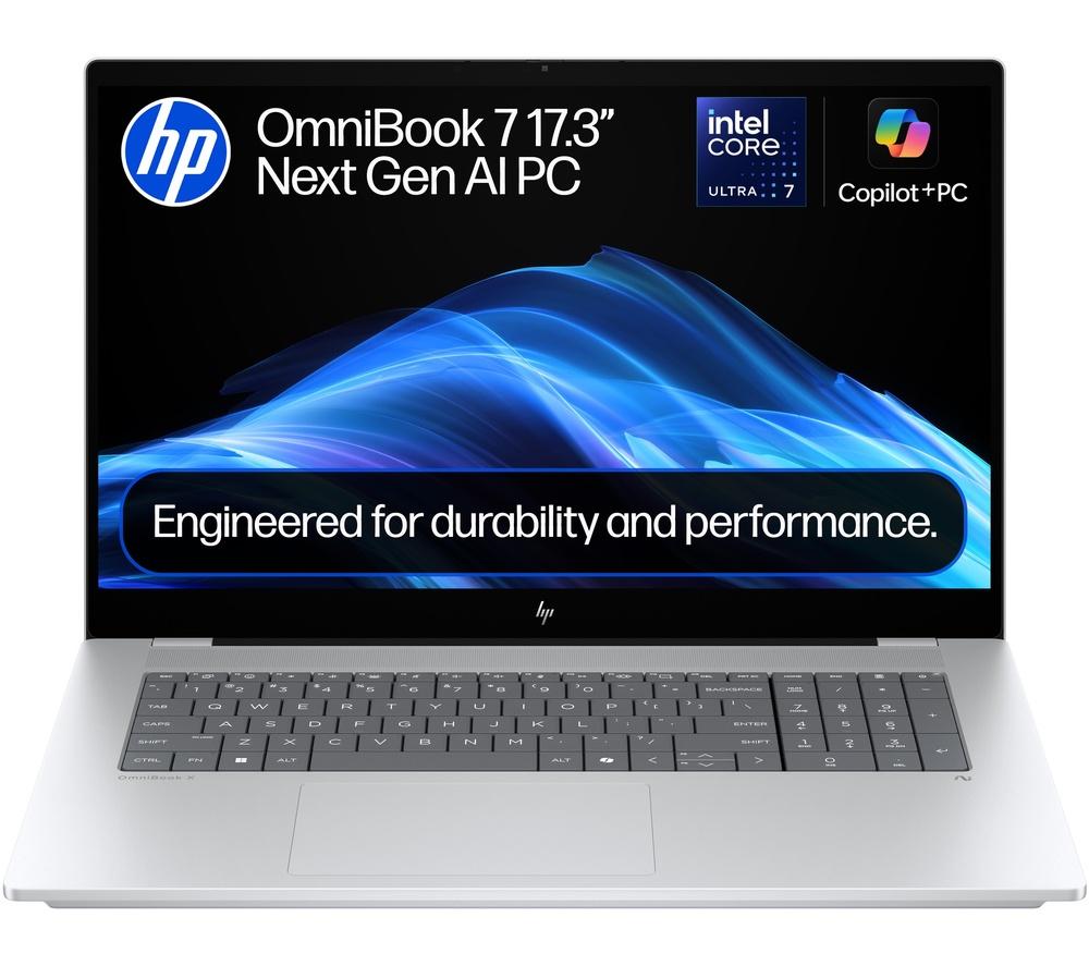 HP OmniBook 7 NGAI 17.3" Laptop - Intel® Core™ Ultra 7, 1 TB SSD, 16GB RAM, Silver