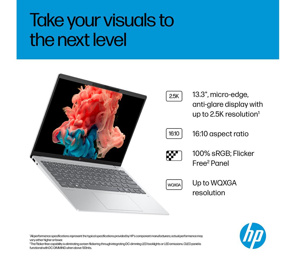 HP OmniBook 7 Aero 13.3" Laptop - AMD Ryzen AI 7, 1 TB SSD, Silver