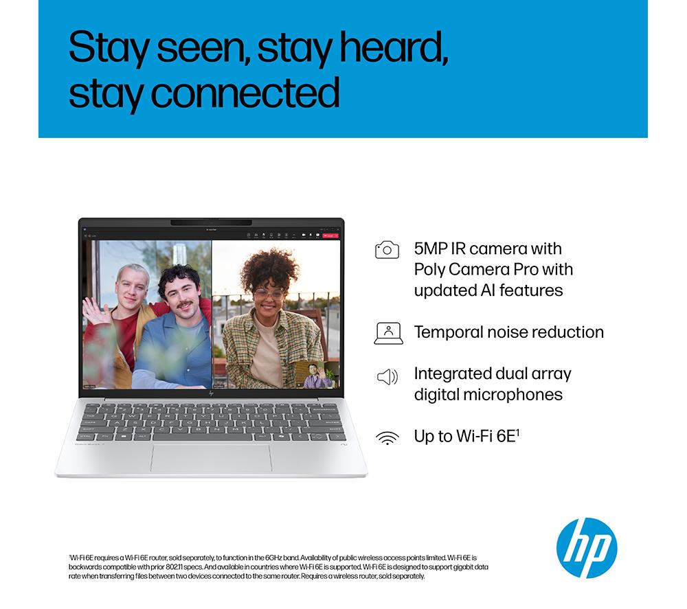 HP OmniBook 7 Aero 13.3" Laptop - AMD Ryzen AI 7, 1 TB SSD, Silver