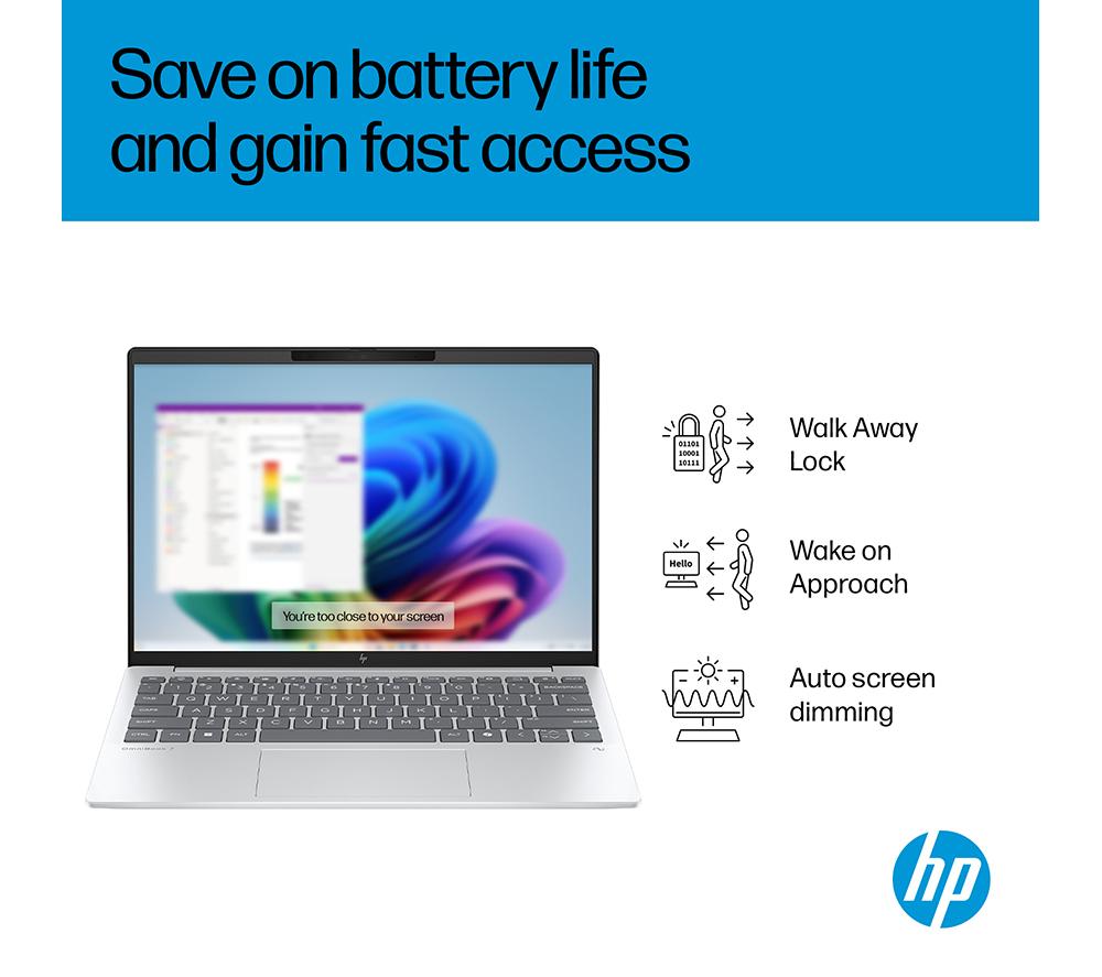 HP OmniBook 7 Aero 13.3" Laptop - AMD Ryzen AI 7, 1 TB SSD, Silver