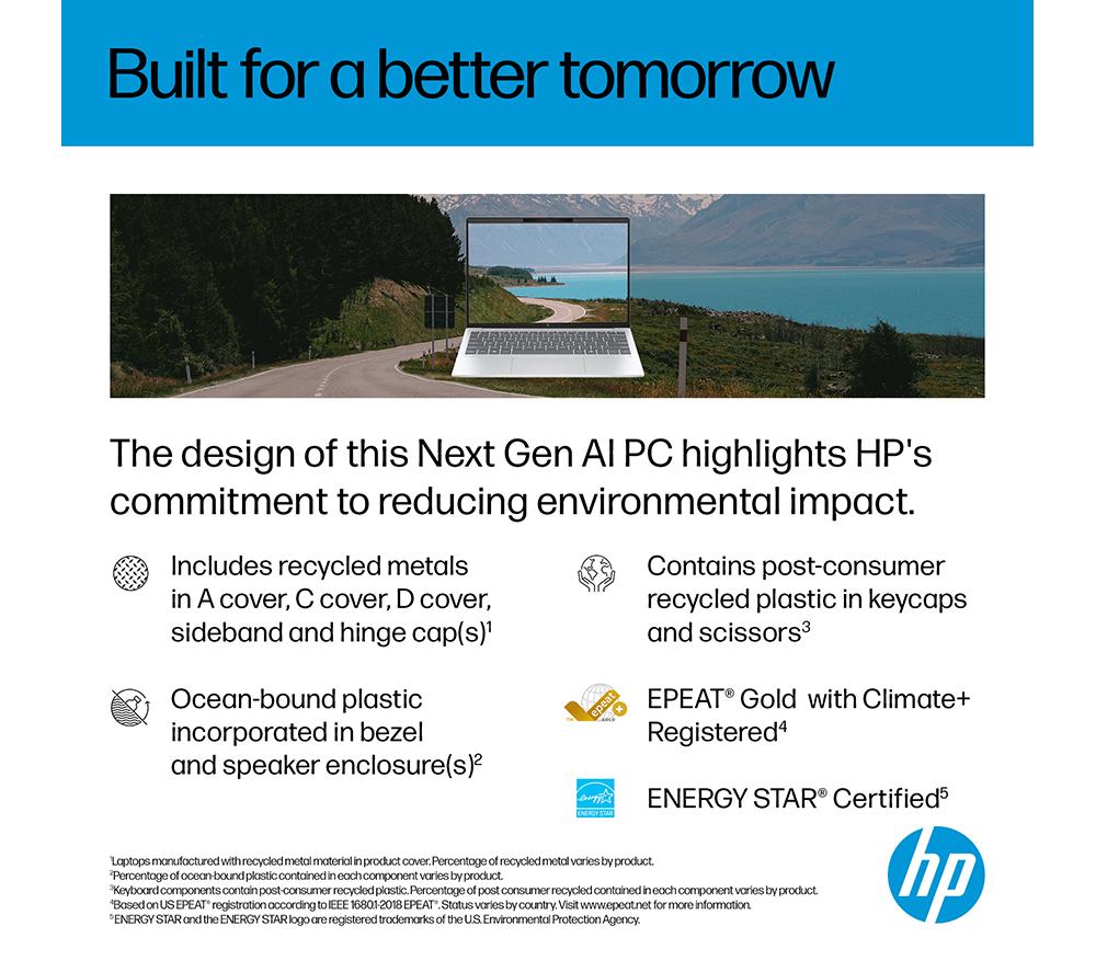 HP OmniBook 7 Aero 13.3" Laptop - AMD Ryzen AI 7, 1 TB SSD, Silver