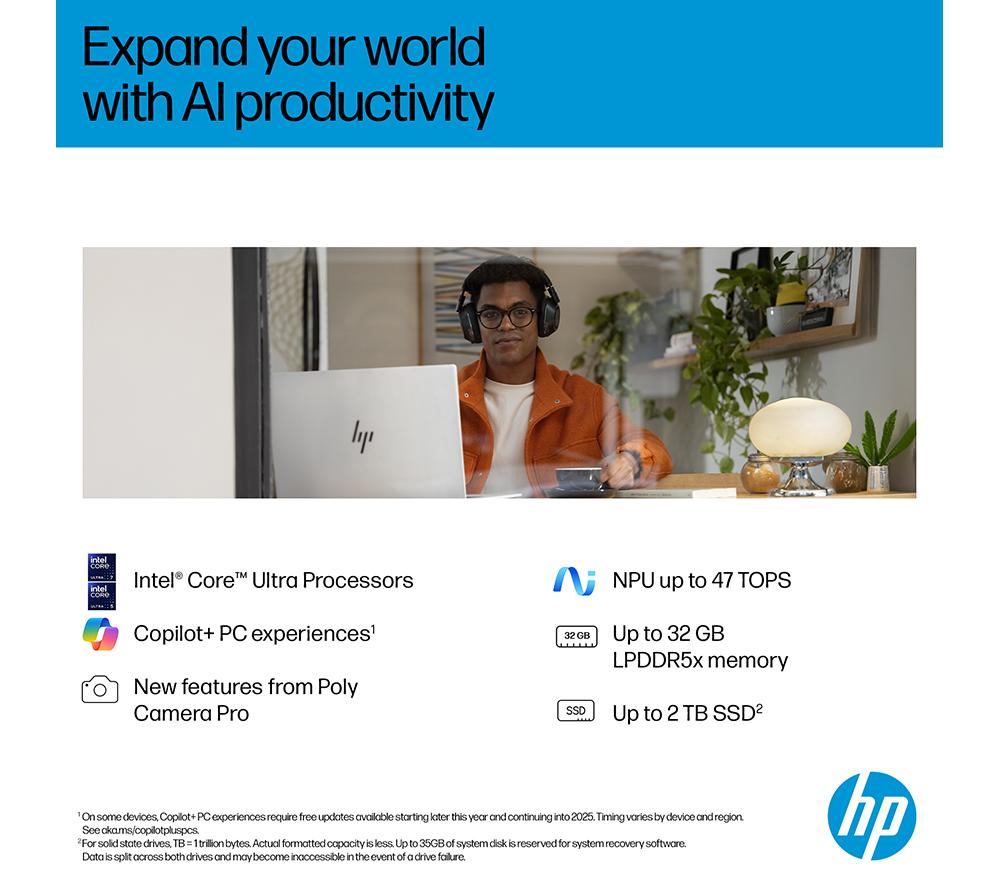 Portátil HP OmniBook 7 AI de 17" - Intel® Core™ Ultra 5, SSD de 512 GB, Plata