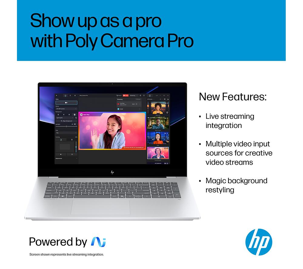 Portátil HP OmniBook 7 AI de 17" - Intel® Core™ Ultra 5, SSD de 512 GB, Plata