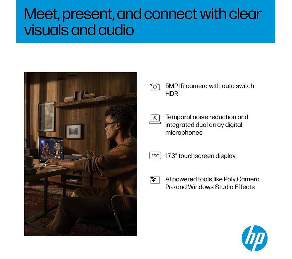 Portátil HP OmniBook 7 AI de 17" - Intel® Core™ Ultra 5, SSD de 512 GB, Plata
