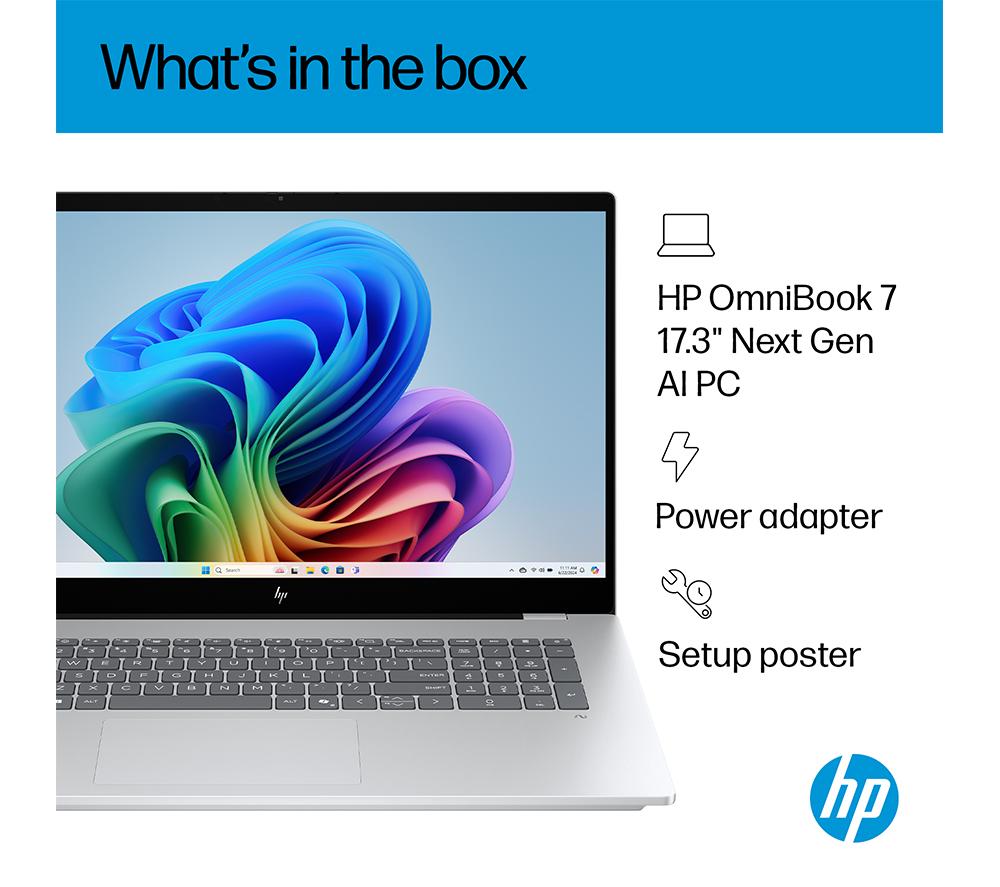 Portátil HP OmniBook 7 AI de 17" - Intel® Core™ Ultra 5, SSD de 512 GB, Plata