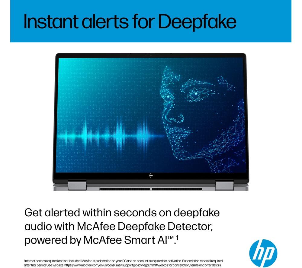 HP OmniBook X Flip NGAI 14" 2 in 1 Laptop - Intel® Core™ Ultra 7, 1 TB SSD, Meteor Silver